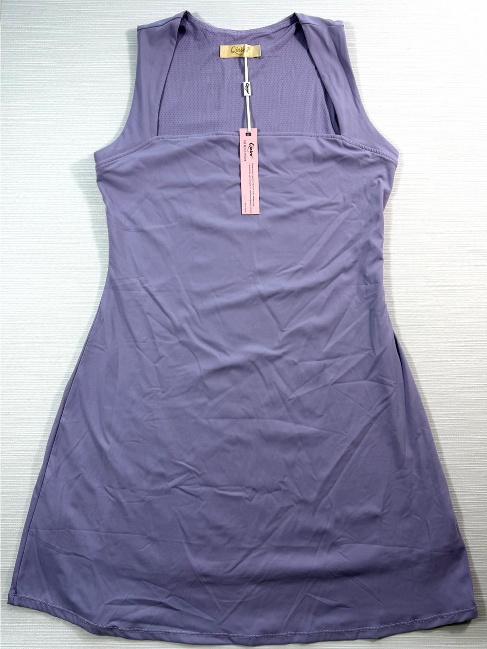 QINSEN Women’s Purple Active Dress XL Sleeveless Athletic Dress NWT